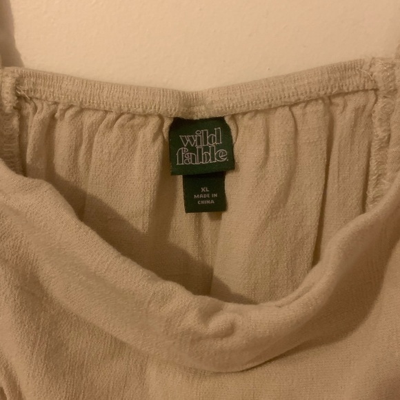 Wild Fable Ruched Khaki Mini Dress - Picture 3 of 3